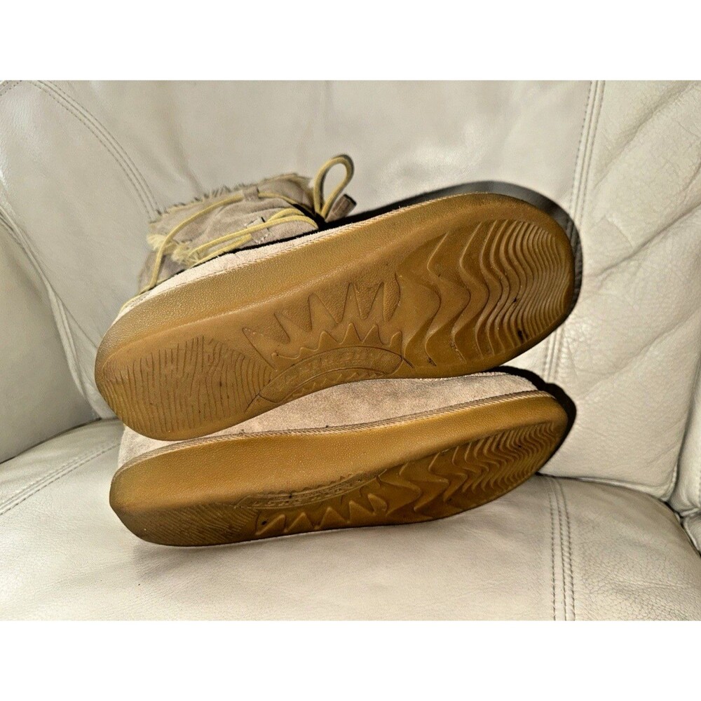 Earth Shoe Miami Boots Womens Suede Leather Lace Up Fur Lined Tan Size 9.5 - Picture 10 of 15